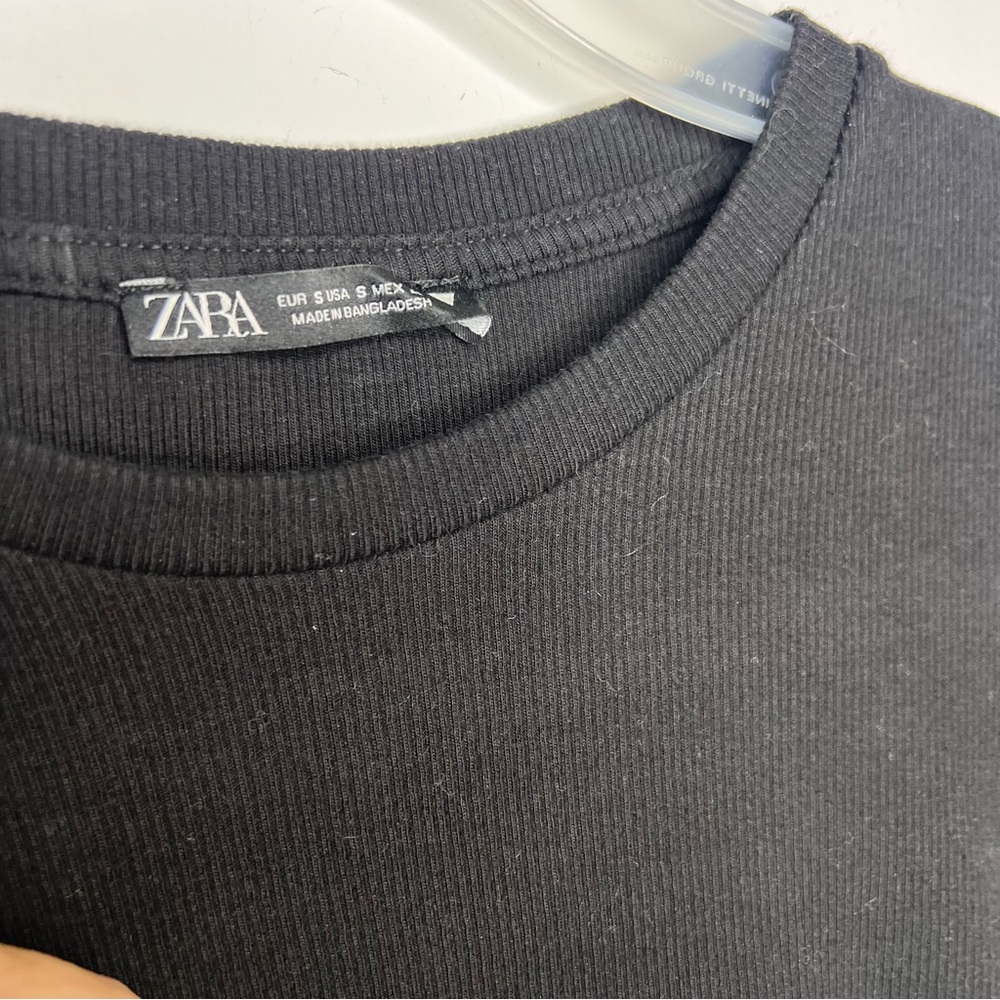 Zara Ruched Ribbed Dress A17 - Picture 6 of 11